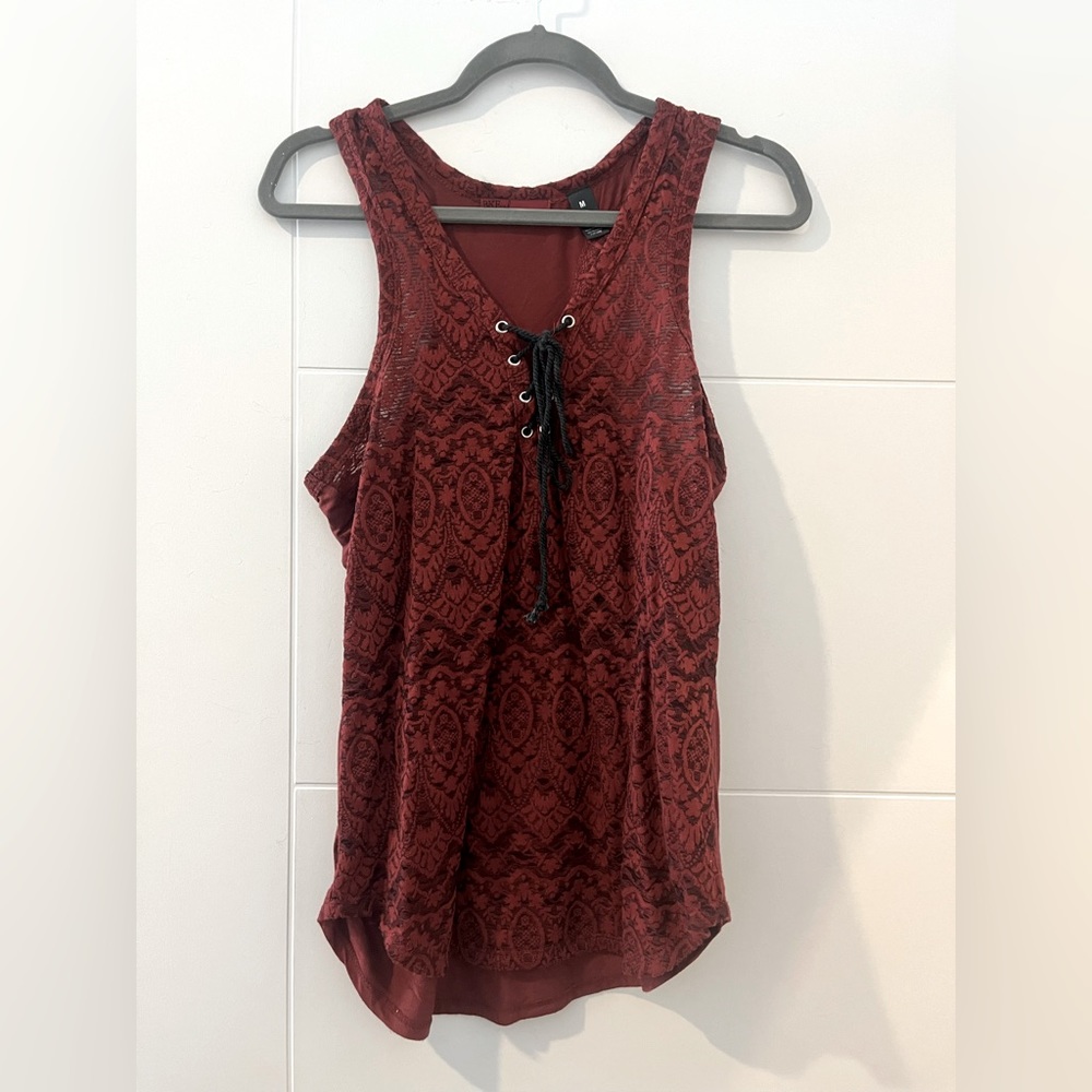 BKE Lace Front Tank Top